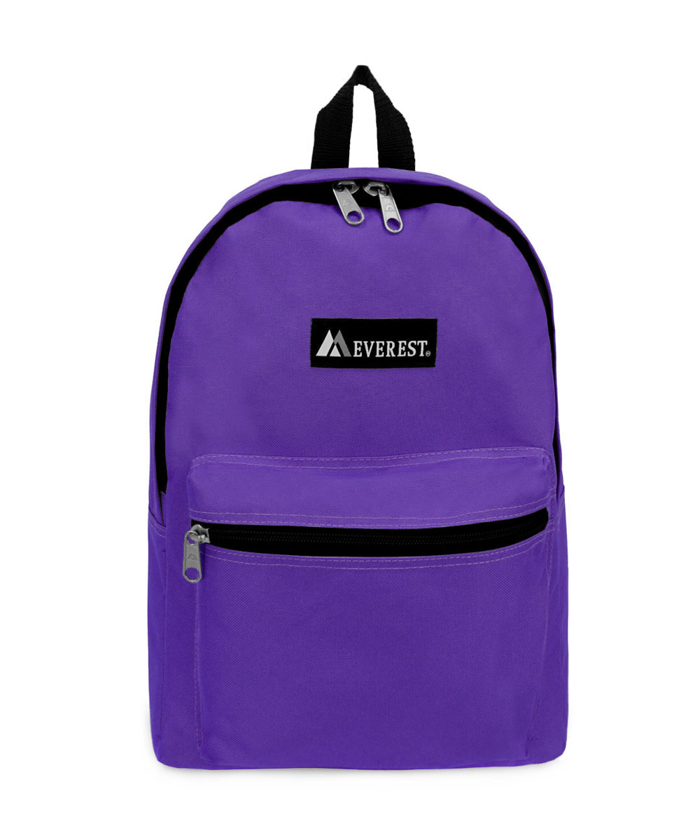 Everest 15" Basic Backpack, Dark Purple All Ages, Unisex 1045K-DPL, Carrier and Shoulder Book Bag for School, Work, Sports, and Travel - image 3 of 5