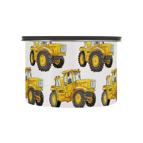 Yellow Truck Airtight Coffee Bean Canister 17oz Food Storage Containers with Lids For Gournd, Tea, Sugar, Flour, Rice, Cereal, Candy Cookie Jar