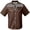Brown, variant on Conairie Western Shirts For Mens Embroidered Cowboy Button Collar Short Sleeve Shirt Regular Fit Business Casual Blouse With Floral Design Black L