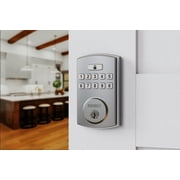 Brinks Electronic Keypad Single Cylinder Deadbolt Lock with Pro-Guard, Satin Nickel Finish