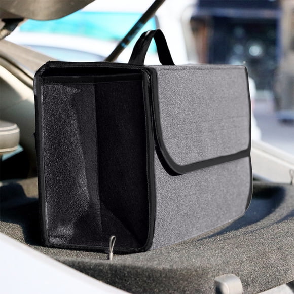 Polyester Sac de Rangement Gris en pour Coffre de Voiture, Pliable, Organisateur de Dossier de Siège pour Voyage (1 Pcs) JASKFLY