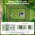 thumbnail image 6 of WOKEEN Large Dog Kennel Outside, 6'×4'×6',Welded Rectangular dog kennel outdoor with Waterproof Roof,2 Rotating Bowls & Secure Lock for Backyard （All Life Stages Dogs）, 6 of 7