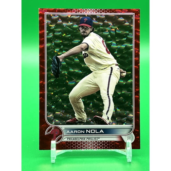 2022 Topps Series 2 Aaron Nola #337 Red Ice Limited Edition Short Print ...