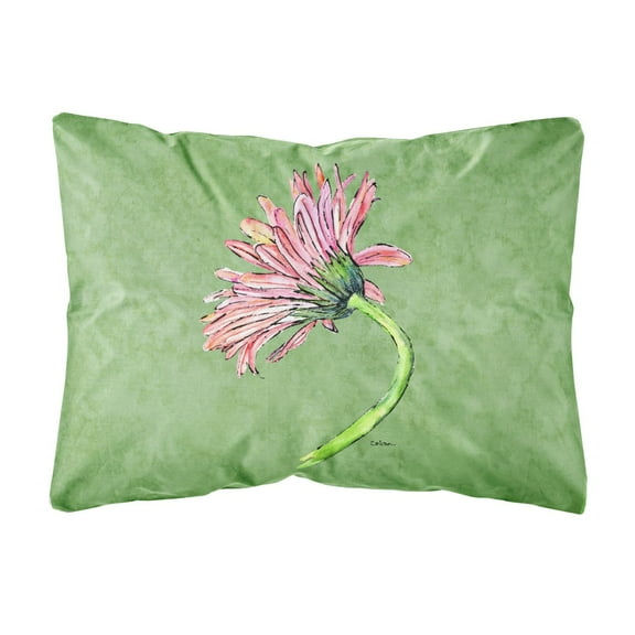 Carolines Treasures 8853PW1216 Gerber Daisy Pink Canvas Fabric Decorative Pillow, 12H x16W, multicolor