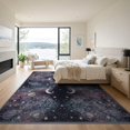 thumbnail image 3 of ODIKA 9'x12' Washable Area Rug Space Galaxy Star Night Sky Design With Planets And Cosmic Swirls for Great Room, Indoor Concept, Large Living Low Pile, Flatwoven, 3 of 7