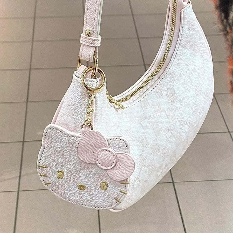 New Hello Kitty Kawaii Underarm Bags Cute Anime Zipper Shoulder Bags For Women Crossbody Bags Anime Bags Gifts