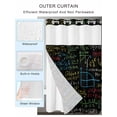 thumbnail image 2 of No Hook Cloth Fabric Shower Curtain with Snap in Liner, Black Yellow Formula Geometric Waterproof Shower Curtains Set with See Through Top Window, Modern Art Bath Curtains Shower 48"x72", 2 of 6
