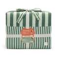 thumbnail image 3 of Beautiful 100% Cotton Striped 3-Piece Sage Green Comforter Set, Full/Queen by Drew Barrymore, 3 of 5