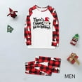 thumbnail image 2 of Odeerbi Christmas Pajamas for Family Holiday Long Sleeve Family Christmas Pajamas Matching Sets Dad Christmas Plaid Printed Blouse Tops + Pants Sleepwear Family Matching PJs Set Red, 2 of 6