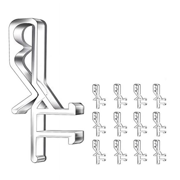 Hidden Channel Valance Clips, 1-7/8Inch Clear Plastic Clips for the with a Groove in Back ( 24Pcs )