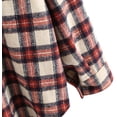 thumbnail image 4 of Women's Plaid Long Sleeve Button Down Wool Blend Shirt Jacket Blouse, 4 of 8
