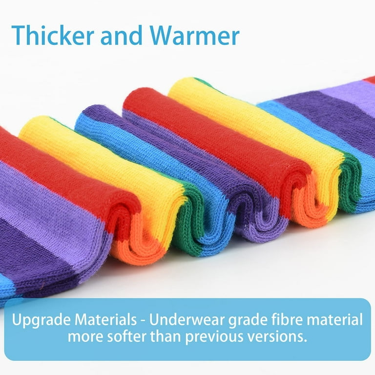 Zando Womens Black Thigh High Socks Extra Long Halloween Socks 