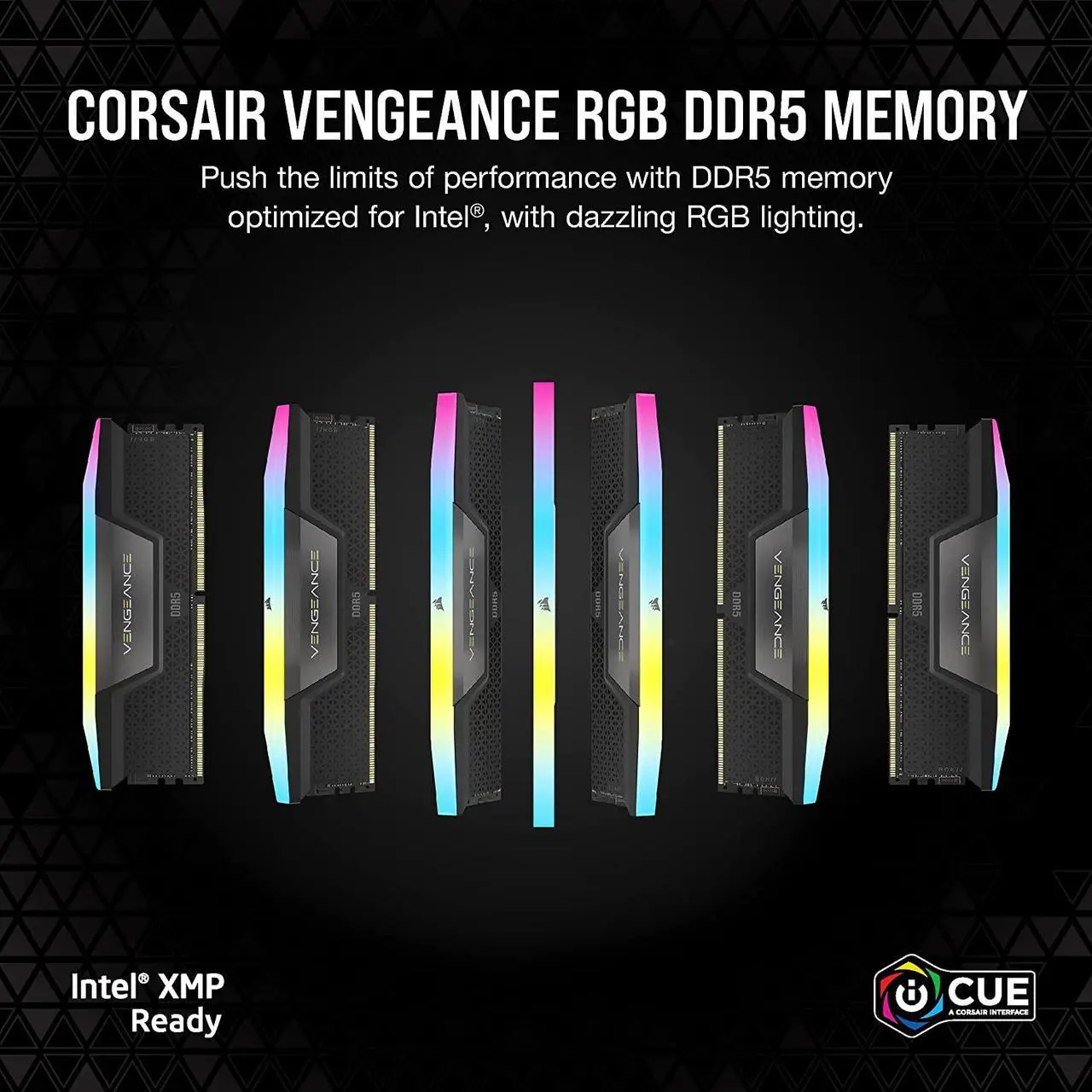 CORSAIR Vengeance RGB 32GB (2 x 16GB) 288-Pin PC RAM DDR5 6000 (PC5 48000) Desktop Memory Model CMK32GX5M2B6000Z38