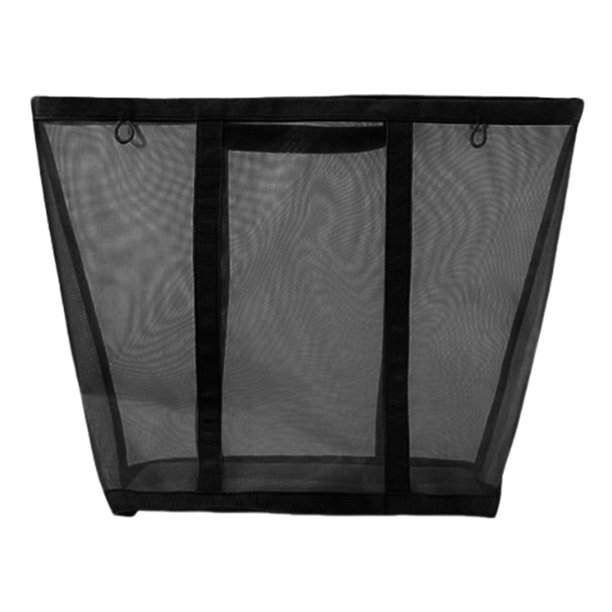 Cesta de lavandería de malla con asas Bolsa de lavandería plegable Gran capacidad Cesta de lavandería de malla con asas Negro