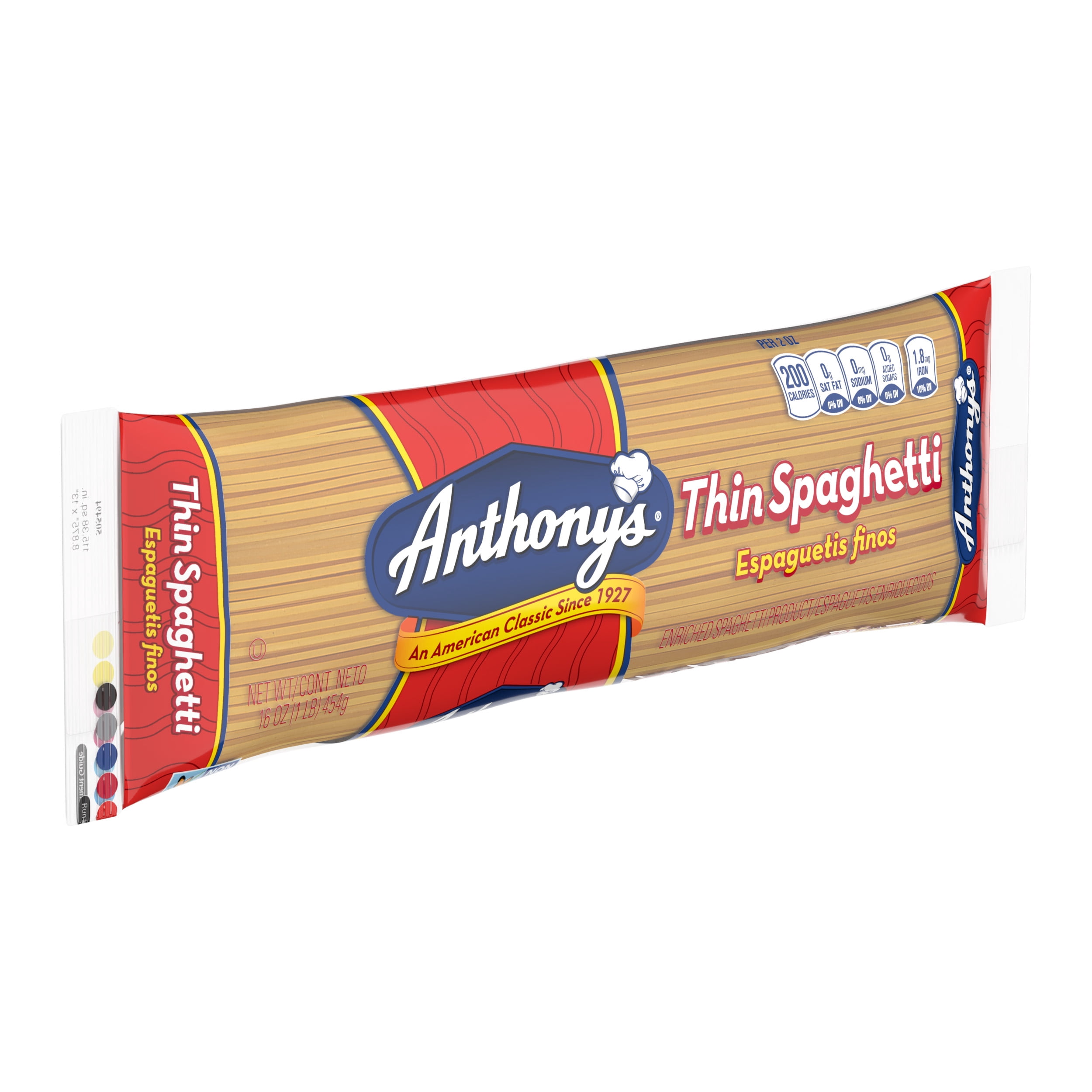 (4 pack) Anthony's Thin Spaghetti, 16 oz