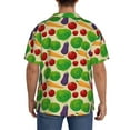thumbnail image 5 of KLL Vegetable Print Men's Shirt Short Sleeve Button Down Summer Cuba Beach Shirts- Large, 5 of 7