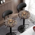 thumbnail image 3 of ZIATUBLE Highland Cow Bar Stool Seat Covers 2 Pcs Sunflower Leopard Print Chair Seat Cushion Cover Soft Stool Seat Cover Protector 12-14 Inch Non Slip Padded Bar Stool Covers Round, 3 of 6