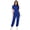 Blue, variant on Coveralls for Women One Piece Scrubs Rompers Short Sleeve Unitard Zipper Front Medical Uniform Blue XXL