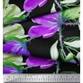 thumbnail image 2 of Soimoi Polyester Crepe Fabric Flower Watercolor Printed Fabric 1 Yard 52 Inch Wide, 2 of 3