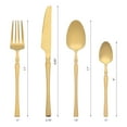 thumbnail image 2 of REGALWOVEN 4-Piece Stainless Steel Silverware Set with Spoon, Fork, and Knife Gold 4, 2 of 6