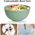 thumbnail image 3 of Wheat Straw Bowls Set Unbreakable Cereal Bowls Dinner Bowl Sets Non-Toxin Dishwasher & Microwave Safe BPA Free and Healthy (9 Pcs 24 Oz), 3 of 8