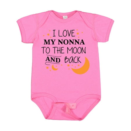 

Inktastic I Love My Nonna to the Moon and Back Gift Baby Boy or Baby Girl Bodysuit