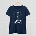 thumbnail image 2 of Women's Cotton T-Shirt with Lighthouse Design, Original Artwork Modern and Stylish, 2 of 5