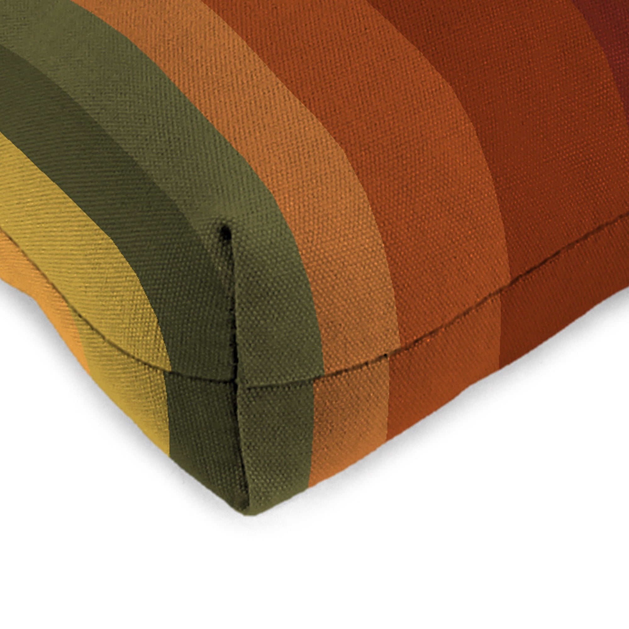 Jordan Manufacturing 3-Piece Islip Cayenne Red Stripe Outdoor Cushion Set with 2 Wicker Seat Cushions and 1 Wicker Bench Cushion
