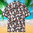 thumbnail image 3 of Camisas de playa con estampado 3D de dados de póquer de casino para hombre, blusas hawaianas de manga corta con solapa de nuevo diseño, blusas divertidas de verano para mujer, 3 of 5