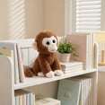 thumbnail image 4 of 9'' Cute Monkey Plush Toys, The Monkey Soft Stuffed Animals Throw Pillow, Huggable Cuddly Orangutan Zoo Animal Plushies Doll, Gift for Boys Girls and Adults, 4 of 5