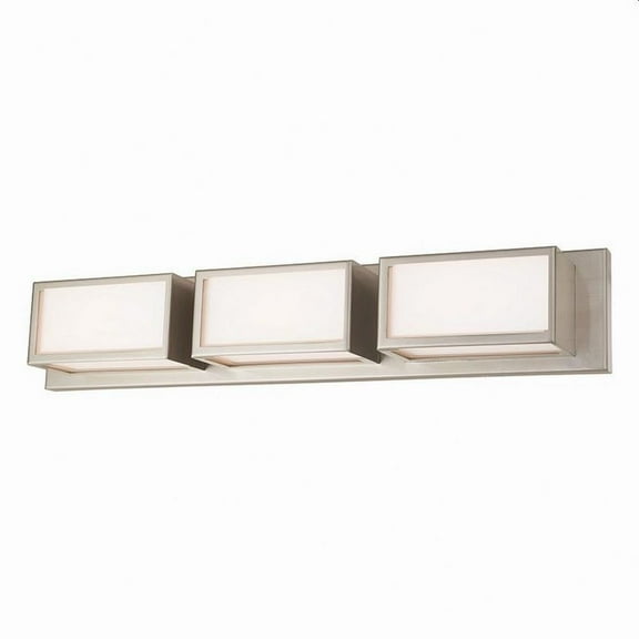 24W 3 Led Ada Bathroom Light in Contemporary Style 23.75 inches Wide By 4.5 inches High-Brushed Nickel Finish Bailey Street Home 218-Bel-3110552