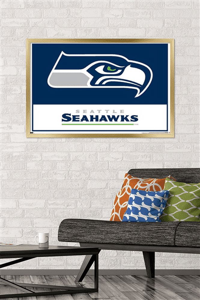 NFL Seattle Seahawks - Logo 21 Wall Poster, 22.375" x 34", Framed