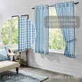thumbnail image 5 of VHC Brands Annie Blue Buffalo Check Farmhouse Living Room Short Panel Curtain Set 63x36, 5 of 7