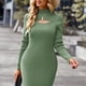 thumbnail image 3 of Vestido de punto Vestido de otoño para mujer Vestido de invierno Vestido elegante Suéter Vestido de manga larga Cuello redondo Vestido de invierno Otoño, 3 of 7