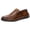 Coffee, variant on Retro Suede Leather Penny Loafers for Men Hand Sewn Slip On Driving Shoes Lightweight Comfort Flat Casual Business Lazy Shoes Soft Sole（Brown，Size 10)