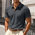 thumbnail image 2 of MDUKONU Mens Casual Polo Shirt Summer Short Sleeve Color Block Tops Collared Textured Stretchy Quick Dry Golf T-Shirts Size: XL, 2 of 8