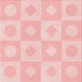 thumbnail image 1 of Ahgly Tapis d'Intérieur Lavable en Machine Carré Transitionnel Pastel Rouge Rose, 6 Pieds Carré, 1 of 7