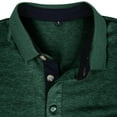 thumbnail image 5 of Men's Shirts Product Classification Men's Shirts Title Male Summer And Spring Solid Color Lapel Short Sleeve Button Neck Striped Oversized Shirt Top, 5 of 5