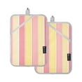 thumbnail image 7 of Yayeee Pot Holders Kitchen Heat Resistant with Pocket 7"x9.8" Cotton Oven Cooking Hot Pads, Pink and Yellow Striped Pattern, 7 of 7