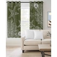 thumbnail image 2 of Sage Green Coastal Blackout Curtains for Bedroom/Living Room, Thermal Insulated Kitchen Curtains, Starfish Coral Summer Beach Ocean Grommet Darkening Window Treatment Drapes 52"x72"x2, 2 of 8