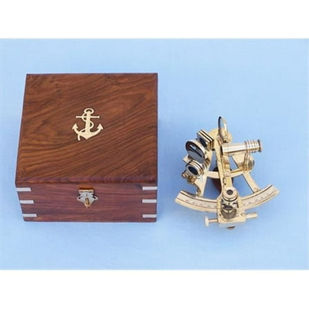 Handcrafted Model Ships NS-0444 Scouts Brass Sextant 4 in. Compasses Decorative Accent