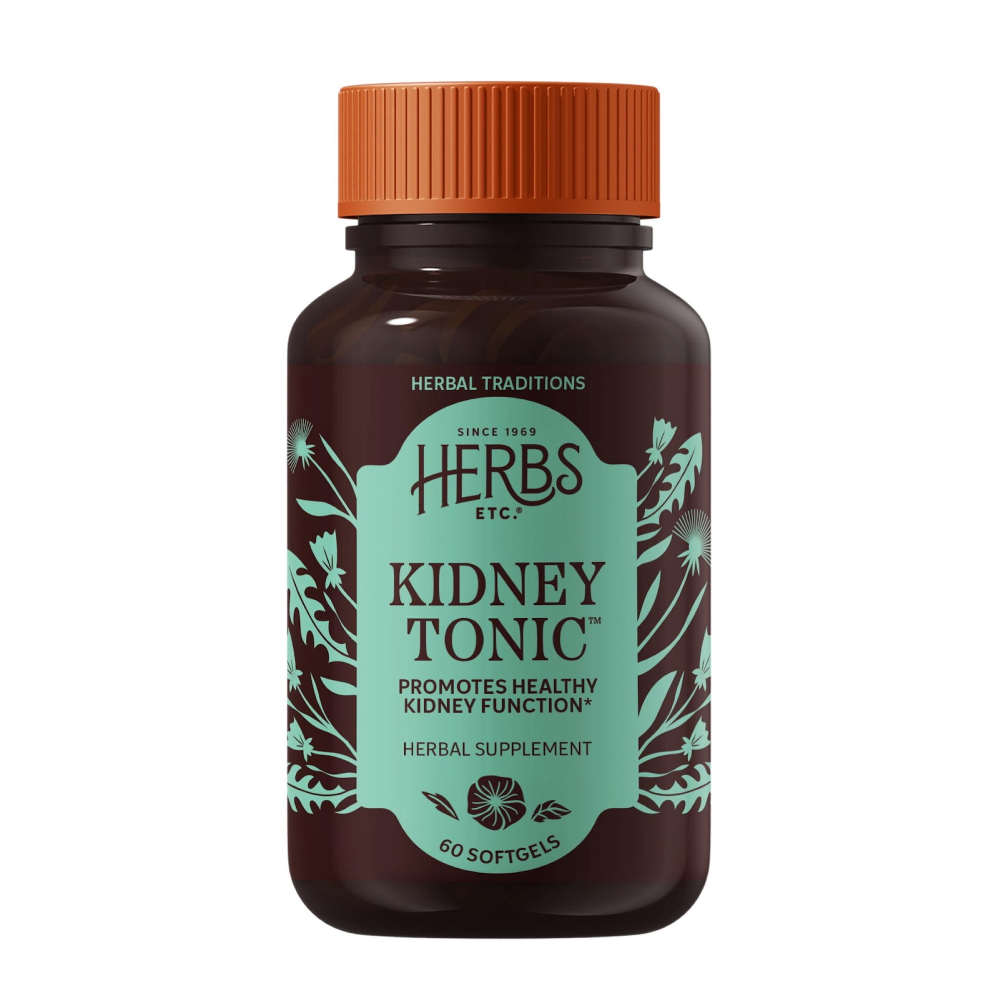 Herbs, Etc. Kidney Tonic Softgels, Healthy Kidney Function, 60 Count (60 Servings)