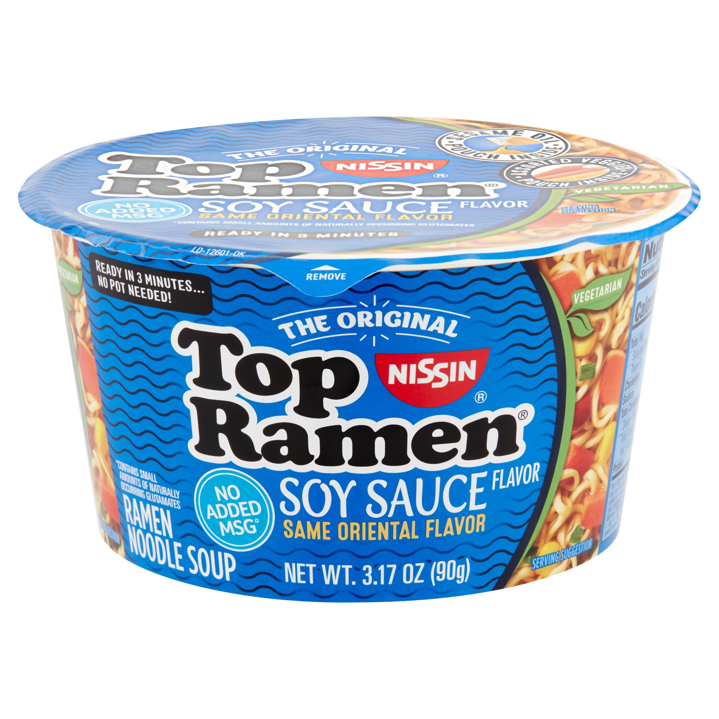 Nissin The Original Top Ramen Soy Sauce Flavor Ramen Noodle Soup 3 17 Oz Walmart Com Walmart Com