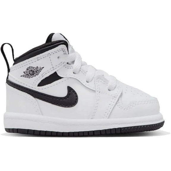 Toddler's Jordan 1 Mid White/Black-White-Black (DQ8425 132) - 4