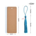 thumbnail image 3 of Aylifu Paper Bookmarks with Tassel, 24 Pieces Kraft Paper Cardstock Blank Bookmarks with 24 Pieces Colorful Tassels for DIY Projects and Gifts Tags - 5.5 x 2 inch (12 pcs White + 12 pcs Brown), 3 of 8