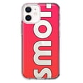 thumbnail image 1 of MUNDAZE Apple iPhone 12 Mini Shockproof Clear Hybrid Protective Phone Case Red Pink Clear Funny Text Quote Smol Cover, 1 of 6