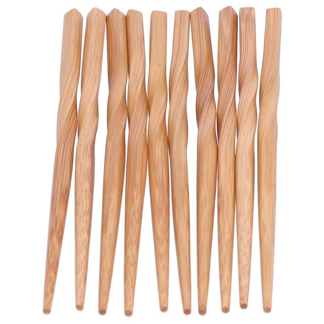 5Pairs Bamboo Twist Chopsticks Originality Environmentally Chopsticks Set for Home Restaurant