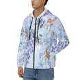 thumbnail image 3 of Kdxio Bird Butterfly Stripe Print Men Hoodies Casual Hoodies for Men with Zip Pockets Full Zip Long Sleeve Sweatshirt Sports Hooded Jacket-XX-Large, 3 of 5