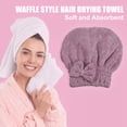 thumbnail image 2 of Unique Bargains Diamond Shape Hair Drying Towel Dry Cap Quick Drying Lightweight Purple, 2 of 7
