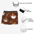 thumbnail image 3 of Balery Sloths Need More Coffee Calzoncillos bóxer para hombre, ropa interior de algodón suave y transpirable con cinturilla de nailon-Small, 3 of 5
